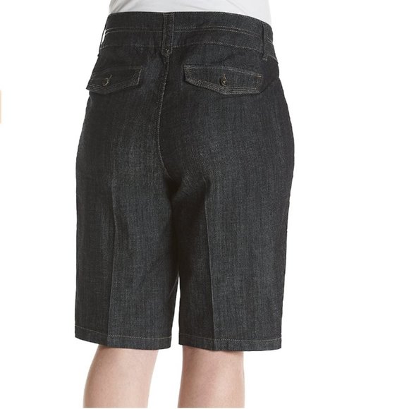 Womens One 5 One Flap Back Pocket Denim Bermuda Shorts Rinse Blue Size 18 20 NWT - Picture 2 of 2